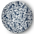thumbnail image 1 of 5' Round Simply Daisy Aurora French Country Chenille Area Rug, Blue, 1 of 4