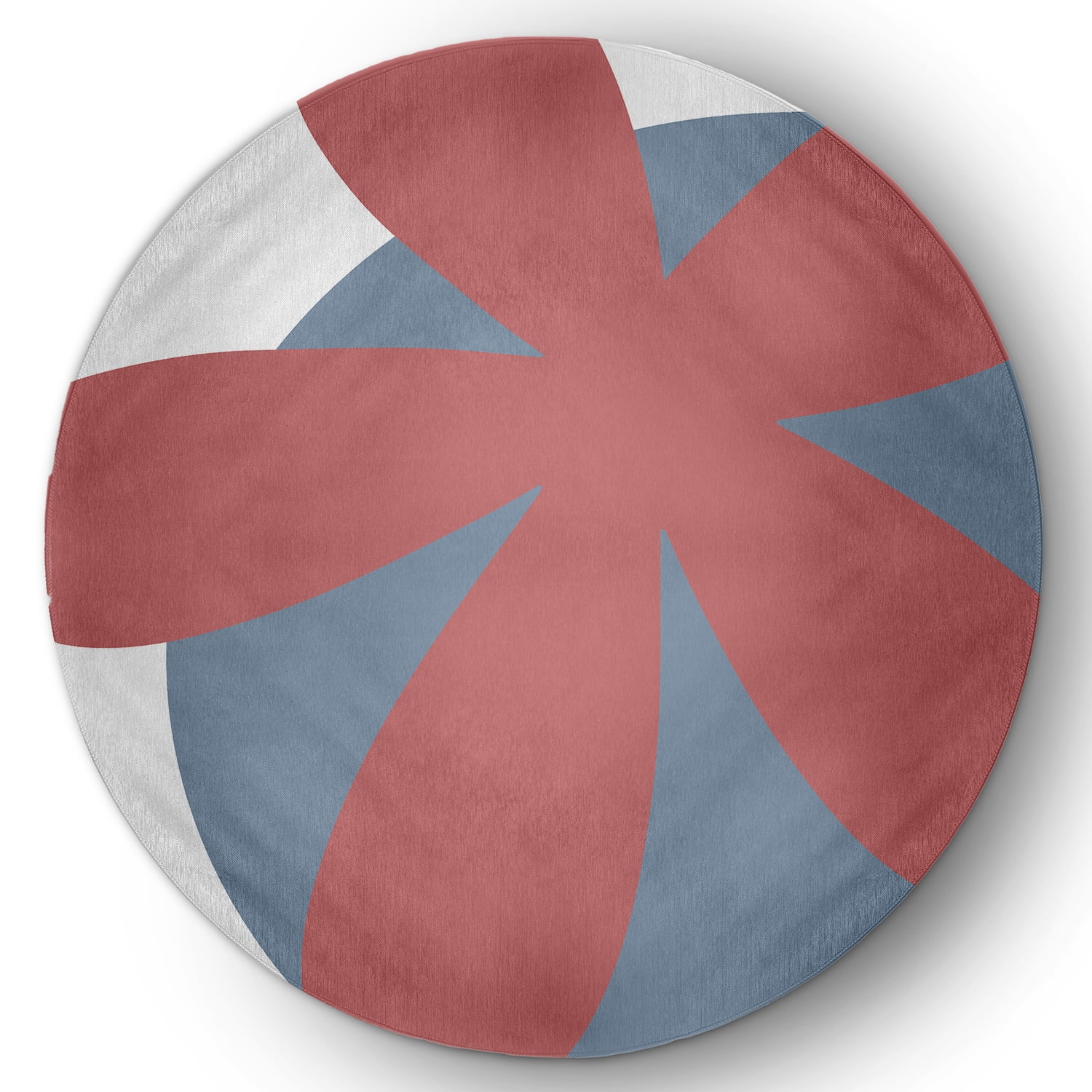 5' Round Simply Daisy Bold Flower Modern & Contemporary Chenille Area Rug, Bright Mauve Pink