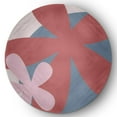 thumbnail image 1 of 5' Round Simply Daisy Bold Flowers Modern & Contemporary Chenille Area Rug, Bright Mauve Pink, 1 of 4