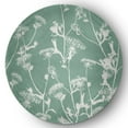 thumbnail image 1 of 5' Round Simply Daisy Windy Blossom Modern & Contemporary Chenille Area Rug, Green, 1 of 4