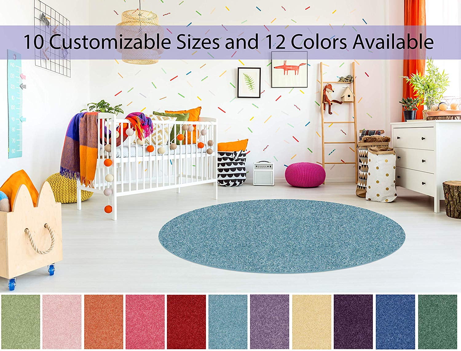 5' Round Soft Colorful and Cozy Children Choice Area Rugs for Bedroom