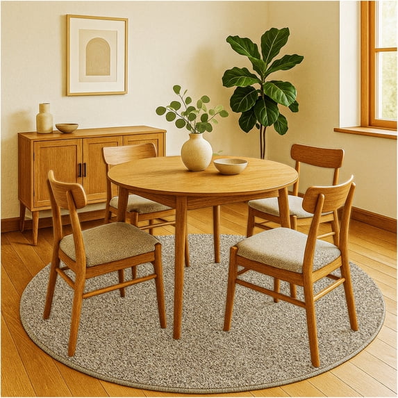 5' Round Soft and Cozy 32oz Area Rugs. Stain Resistant and Pet and Kid Friendly. Perfect for and Room Apartments, Dorms,etc. Many Sizes Available (Color: Briarwood)