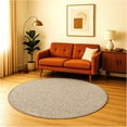 thumbnail image 1 of 5' Round Soft and Cozy 32oz Area Rugs. Stain Resistant and Pet and Kid Friendly. Perfect for and Room Apartments, Dorms,etc. Many Sizes Available (Color: Oyster Bay), 1 of 6