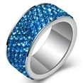 thumbnail image 1 of 5 Rowes Engagement CZ Ring Women's Stainless Steel Silver Wedding Band Size 6-12, 1 of 8