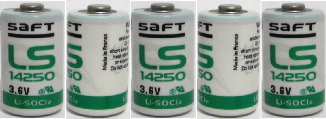 5 SAFT LS14250 LS 14250 1/2 AA 1/2AA 3.6v Li-SOCl2 Lithium Batteries MADE IN FRANCE