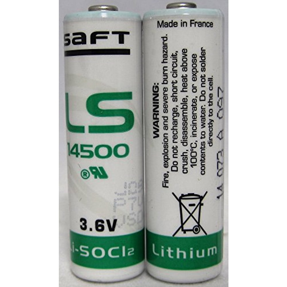 SAFT LS14500 AA Size 3.6-Volt 2250 mAh Li-SOCl2 Lithium-Thionyl