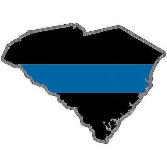 5" SC South Carolina State Thin Blue Line Police Sheriff 3M Reflective sticker Law Enforcement