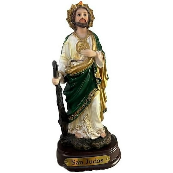 5" Saint Jude Statue Figurine – Thaddeus Statue Catholic Figure - Patron Saint of Lost Causes – Beautifully Detailed Resin Sculpture for Home or Office Decor (1 Pack)