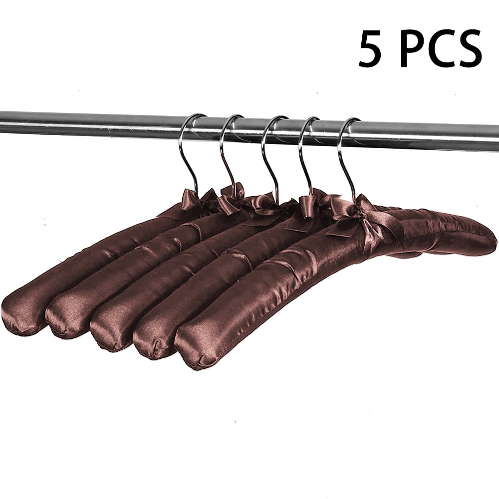 5 Satin Padded Hangers, Sweater Hangers Bridal Wedding Dress Silk