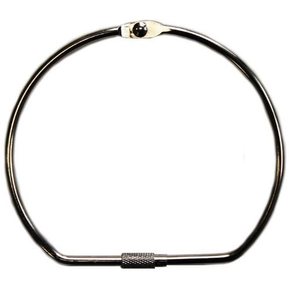 5" Screw Lock Binding Rings (10/Pk), Nickel Coated Steel, Alloy Steel