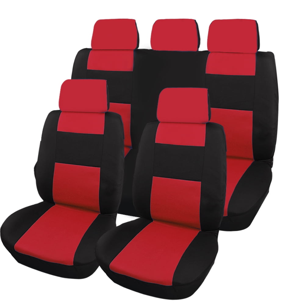 5Seat Auto Car Seat Covers Front Rear Head Rest Cover Protector