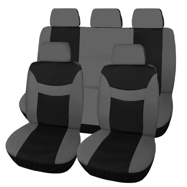 5Seat Auto Car Seat Covers Full Set, Front Rear Head Rest Cover