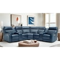 thumbnail image 1 of 117" Leather Reclining Sectional, 2 Power Recliners, Dual Storage Console & USB and USB-C Port, 1 of 9
