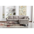 thumbnail image 1 of 5 Seat Sectional Sofa, L-Shaped Sectional Sofa, Accent Sofa with Padded Back and Wood Legs Sectional Couch for Living Room Bedroom Apartment, 1 of 7