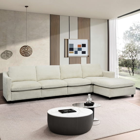 5 - Seat Sofa with High - resilience Foam | For Primary Living Areas, Rapid Shape Recovery