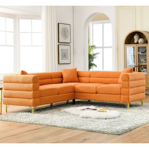 5-Seater L-Shaped Teddy Sofa | Stylish and Durable, Suitable for Multiple Scenes, Quick Shipping