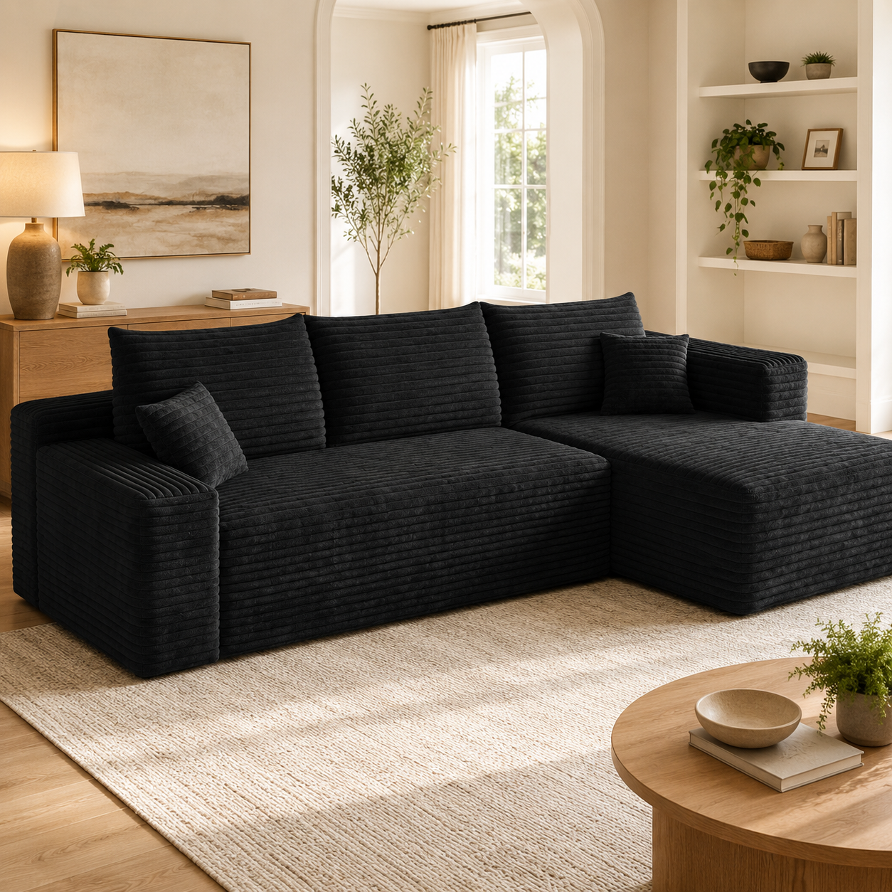 5 Seater Modern Oversize 119 L Shaped Symmetry Genuine Leather Sofa With Solid Legs Storage End Tableand And Removable Square Armrests: Reviewed for Real Life