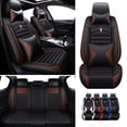 thumbnail interactive-video image 1 of Give Your Ride A Luxury Upgrade: Beige PU Leather 5-Seat Car Cover Set (Full Set!) 1 of 5