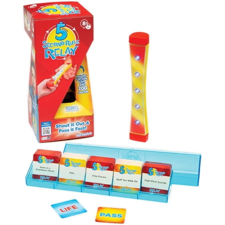 5 Second Rule Relay - Family Party Game - Electronic Relay Baton - Shout It Out & Pass It Fast! - for 2 or More Players, for Kids Ages 8 and Up