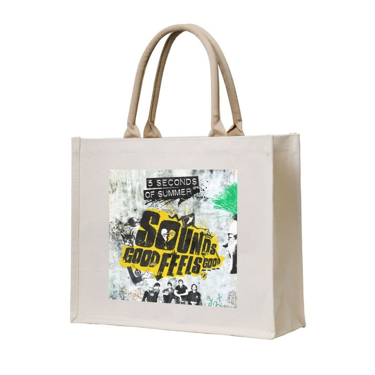5 Seconds Of Summer 5SOS Band Canvas Carrying Tote Bag Personalized Beach Bags Large Shoulder Bag Handbag Gifts Bag For Women Mom Bridesmaids Teachers Friend Walmart