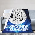 thumbnail image 1 of 5 Seconds Of Summer 5sos Blanket Soft Warm Flannel Air Conditioning Blanket Throw Blankets For Bed Couch Sofa Bedroom Living Room All Season 50"X40", 1 of 9