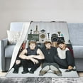 thumbnail image 1 of 5 Seconds Of Summer 5sos Blanket Soft Warm Flannel Air Conditioning Blanket Throw Blankets For Bed Couch Sofa Bedroom Living Room All Season 60"X50", 1 of 9