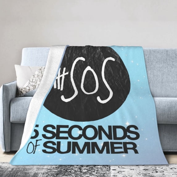 5 Seconds Of Summer 5sos Blanket Soft Warm Flannel Air Conditioning Blanket Throw Blankets For Bed Couch Sofa Bedroom Living Room All Season 80"X60"