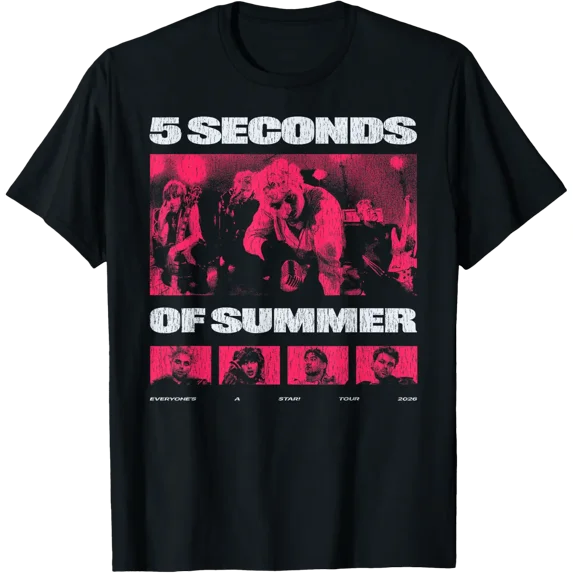 5 Seconds Of Summer Vintage Music T Shirt Size S-5XL