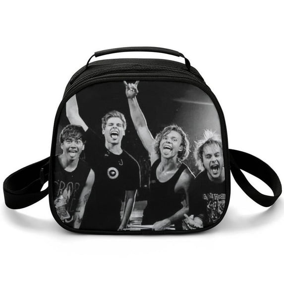 5 Seconds of Summer 5Sos Lunch Bag Cooler Bag Portable Meal Holder Shoulder Bag Zipper Insulated Lunch Box Tote Bag