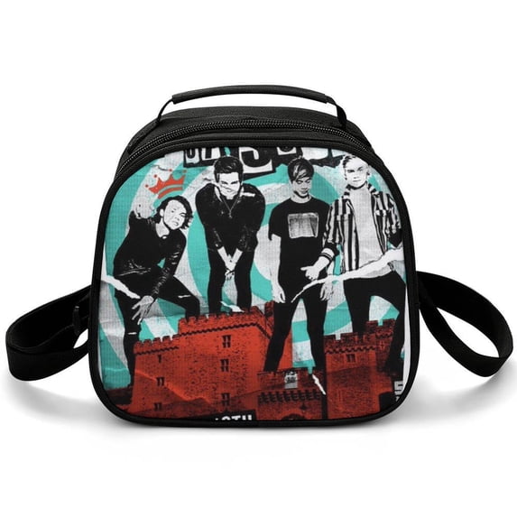 5 Seconds of Summer 5Sos Lunch Bag Cooler Bag Portable Meal Holder Shoulder Bag Zipper Insulated Lunch Box Tote Bag