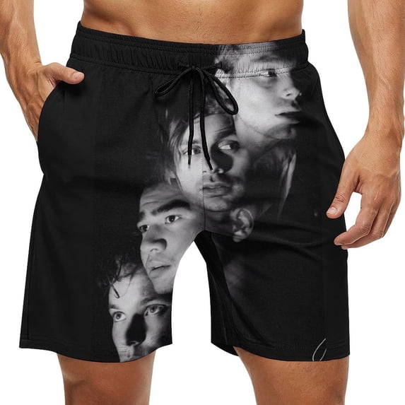5 Seconds of Summer 5Sos Mens Board Shorts Quick Dry Swim Trunk Lightweight Soft Swimsuit Bathing Suit for Boys 2XL