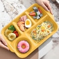 thumbnail image 1 of 5-Section Divided Plates Tray for Adults and Kids, Microwave and Dishwasher Safe, Stackable Plastic Dinnerware for Family Parties, Camping, and Picnics, 1 of 6