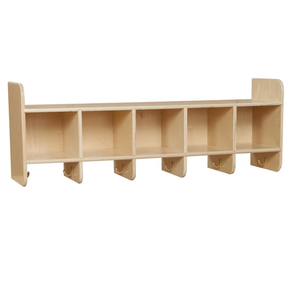 WOOD DESIGNS 5 Section Wall Hanging Storage