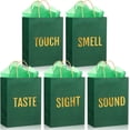 thumbnail image 1 of 5 Senses Gift Bags for Him Her Five Senses Gift Bag with Ribbon Handles and Tissue Paper Present Wrappings for Valentine Wedding Birthday Mothers Day(Green), 1 of 7
