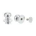 thumbnail image 1 of 5 Set 10mm Solid Brass Round Head Stud Screw Rivets for DIY Leather Belt Wallet Handbag Decoration, Silver Tone, 1 of 5