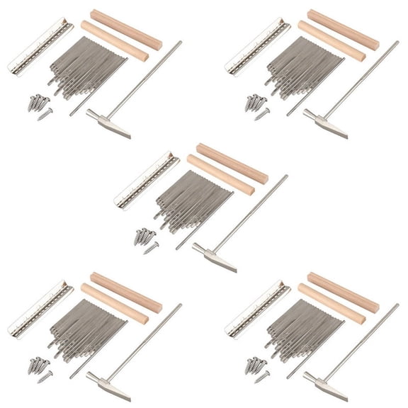 5 Set 17 Keys Kalimba Thumb Finger Piano DIY Keys+Bridge+Tuning Hammer Kit Musical Instrument Part Accessories