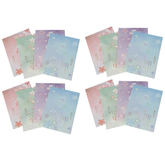 Supvox Letter Stationery Paper Assorted Colors Smooth Writing for Personal Notes 5Set