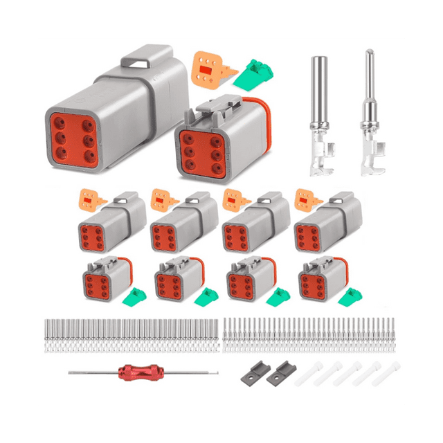 5 Set 6 Pin DT Connector Kit, Waterproof DT Connector