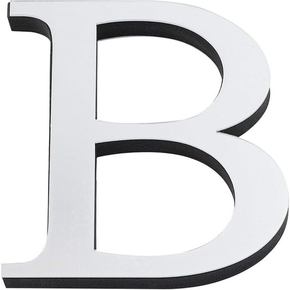 5 Set Acrylic Mirror Wall Stickers Decal with EVA Foam Alphabet Letter.B Foam: 100x91x10mm 100x91x1mm