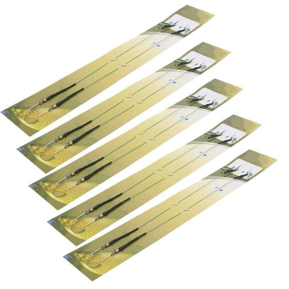 5 Set Carp Fishing Hair Rigs Line Metal Hooks Bait Wire Hook Rigs Fishing Accessory7#