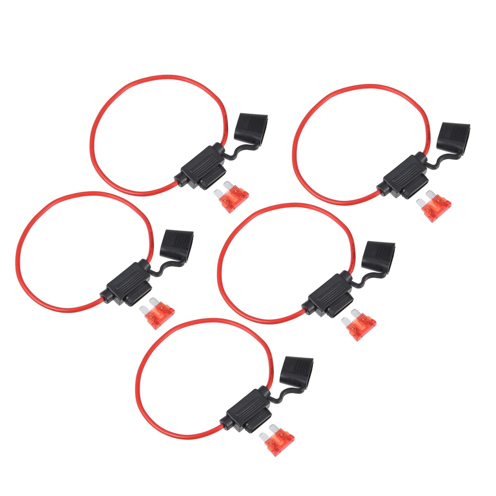5 Set DC 32V 14 Gauge Car in Line ATC Blade Style Inline Fuse Holder