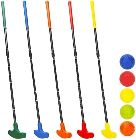 5 Set Golf Putter Colorful Adjustable Mini Right and Left Handed Two ...