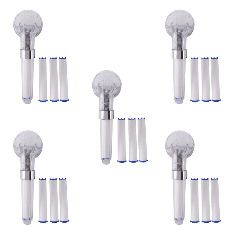 5 Set Negative Ions Bathroom Handheld Shower Water Saving Head Set with