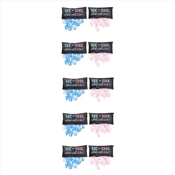 5 Set the Perfect Addition to Your Gender Reveal Party Supplies Gender Reveal Balloon or Girl,5 x Balloon Drop bag 60 x Pink balloons 60 x Blue balloons 5 x rope 10 x Suction hooks,Black