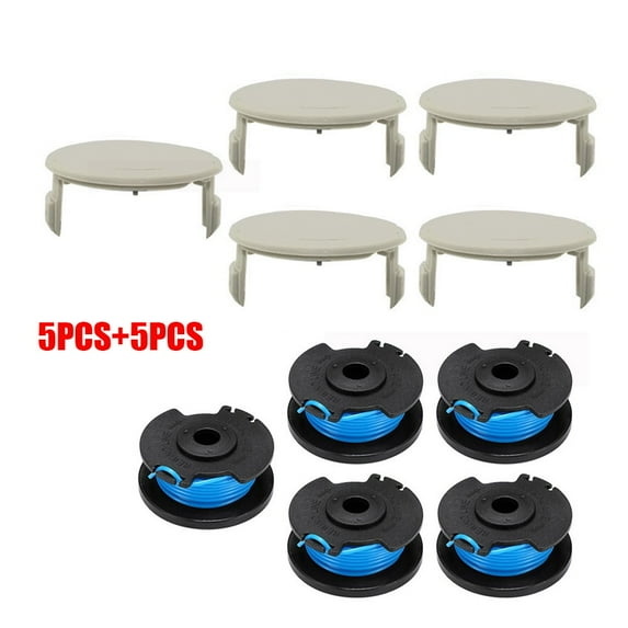 5 Set Spool Line + Cap Cover For Ryobi RAC124 OLT1831S RLT1830H13 OLT1831
