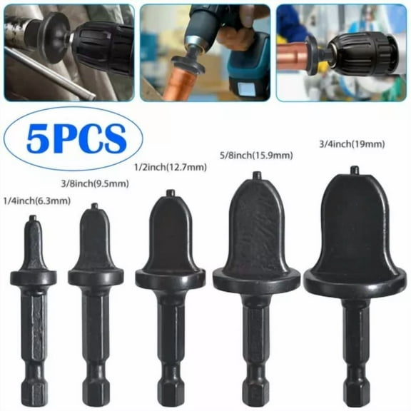 5*/Set Swaging Tool Drill Bit Air Conditioner Copper Pipe Flaring Tube Expander