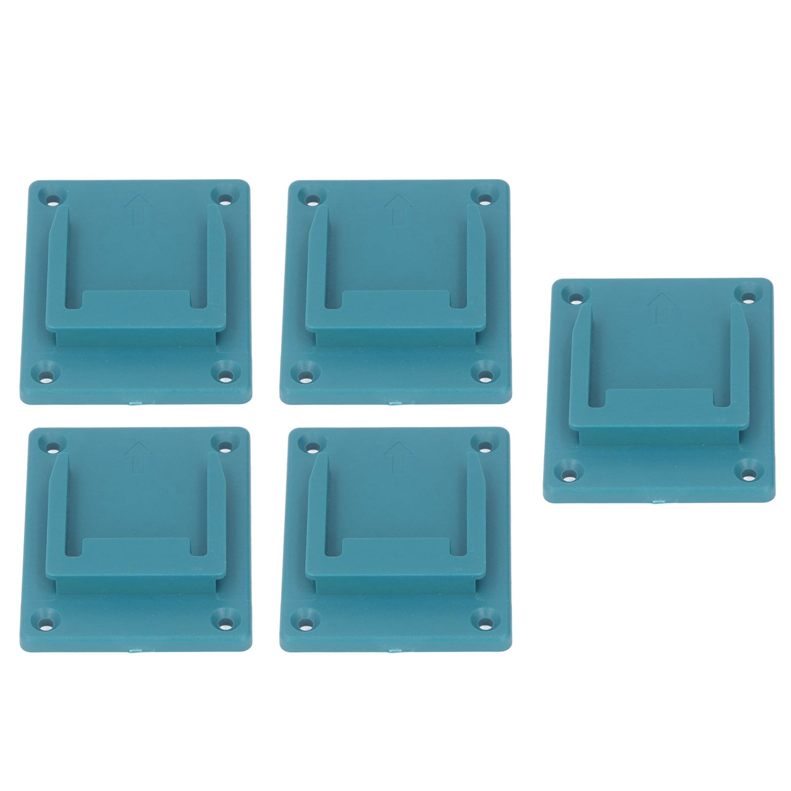 5 Supports Pour Batteries Bosch/Makita 18V – Rangement Mural – Bleu/noir – Sans Marque