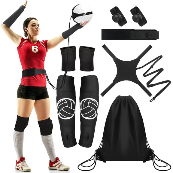 5 Set Volleyball Training Equipment Aid Volleyball Gear Volleyball Knee Pads and Arm Sleeves Volleyball Spike Serving Trainer Accessories Volleyball Gifts for Teen Girls Women