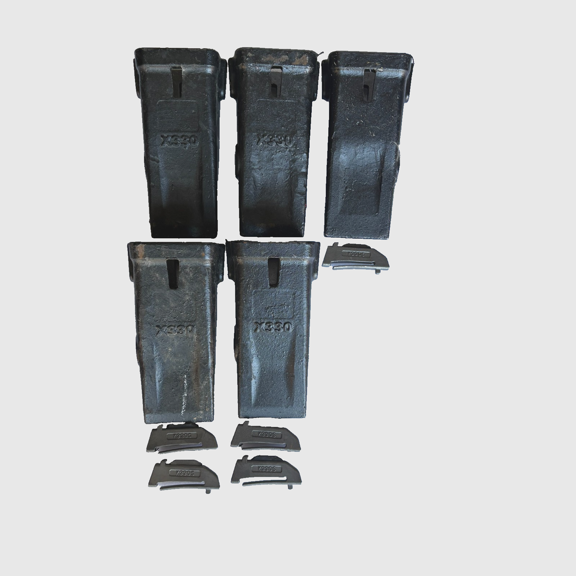 5 Set X330 Bucket Teeth Tooth With K330S Spring Flex Pin Fits For X330 Adapter