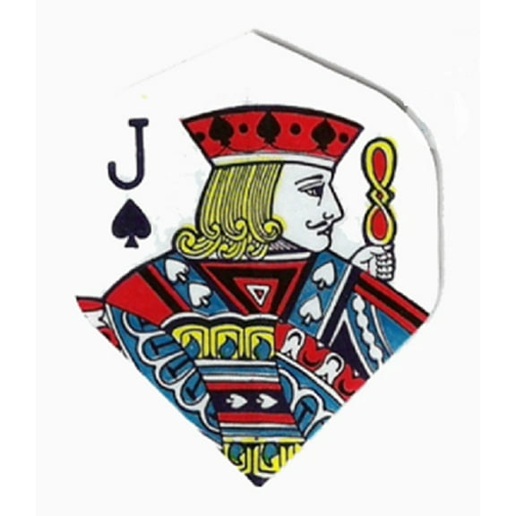 5 Sets (15 Flights) AKQJ, Cards, Spades Standard Metronic Dart Flights - 75 Micron